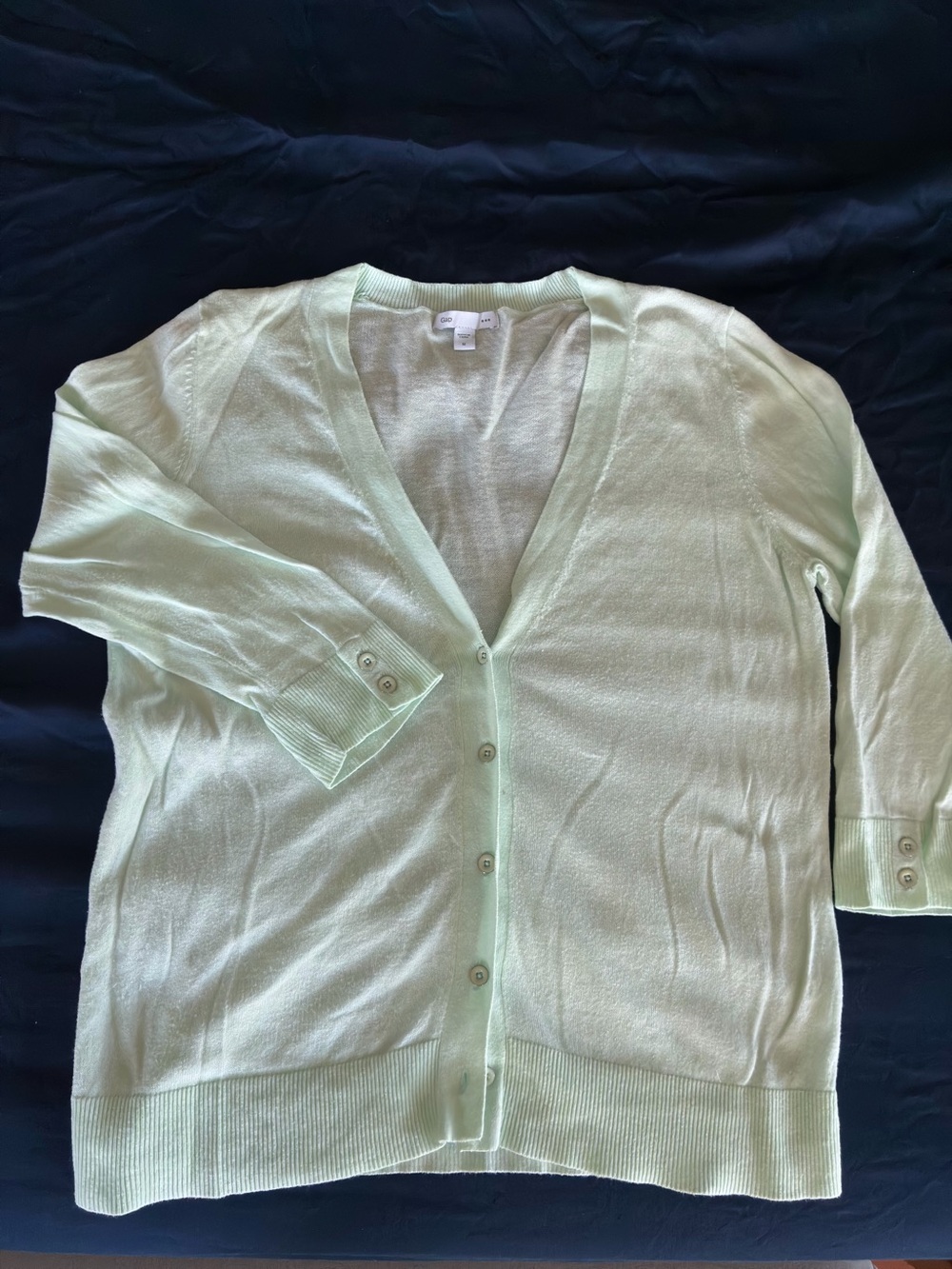 GAP Mint Green V-Neck Button-Front Cardigan
